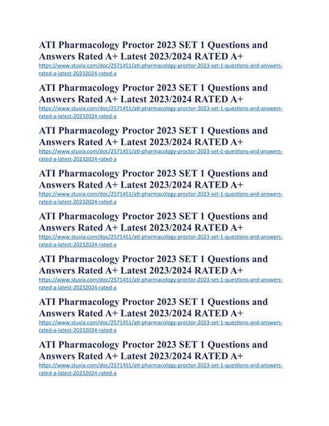 ati pharm levels